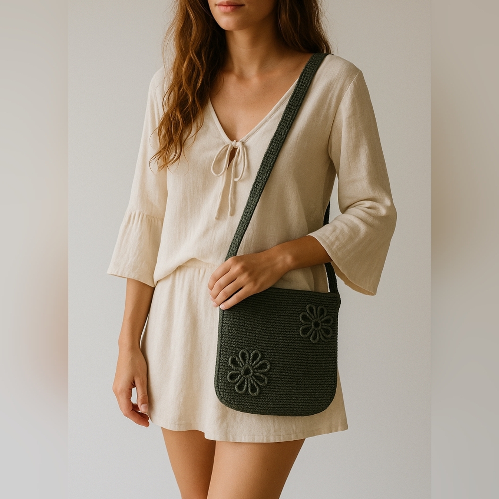 Boho Crochet Knit purse